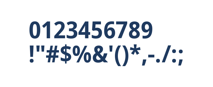 Noto Sans SemiCondensed Bold Other Characters