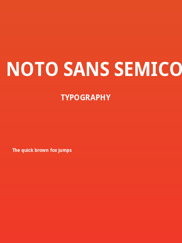 Noto Sans SemiCondensed Bold Poster