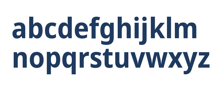 Noto Sans SemiCondensed Bold Lowercase