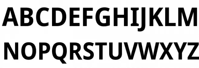 Noto Sans SemiCondensed Bold Font UPPERCASE