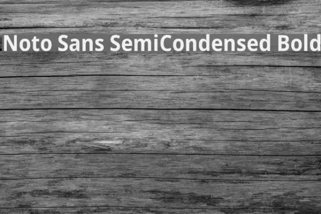 Noto Sans SemiCondensed Bold Font examples