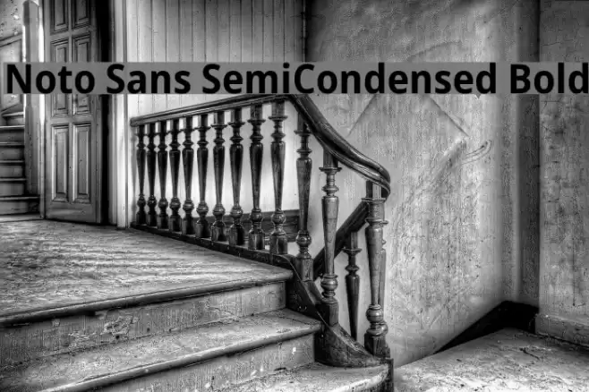 Noto Sans SemiCondensed Bold Font examples
