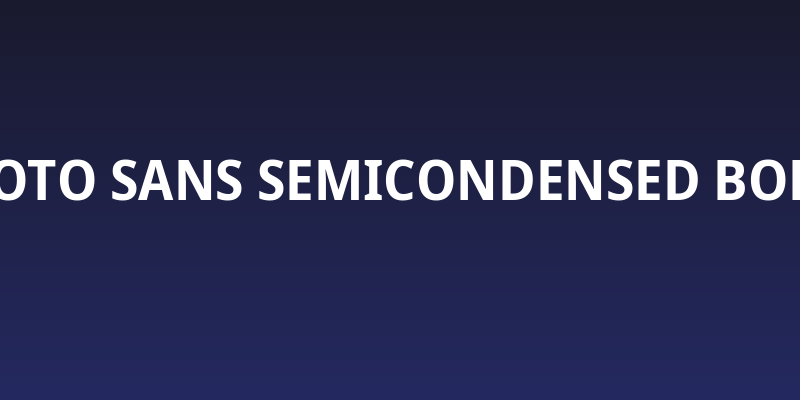 Noto Sans SemiCondensed Bold Social Header