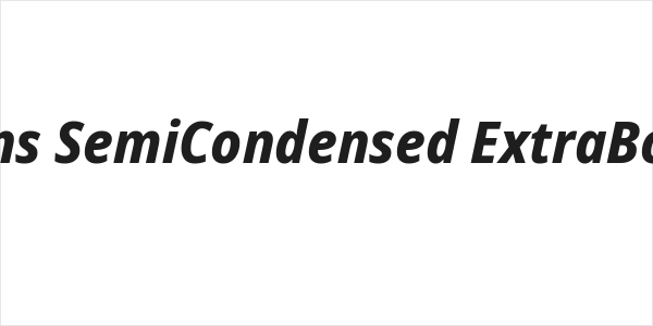 Noto Sans SemiCondensed ExtraBold Italic Logo