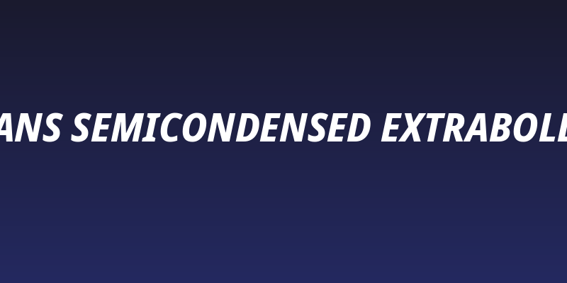 Noto Sans SemiCondensed ExtraBold Italic Social Header