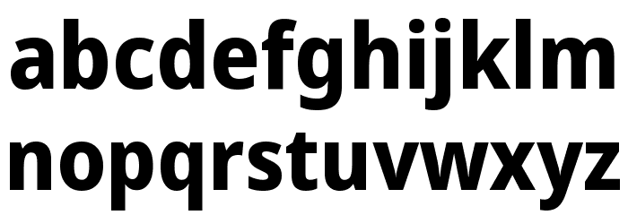 Noto Sans SemiCondensed ExtraBold Font LOWERCASE