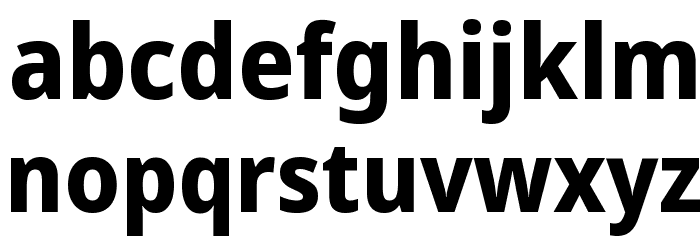 Noto Sans SemiCondensed ExtraBold Font LOWERCASE