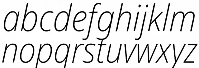 Noto Sans SemiCondensed ExtraLight Italic Polices MINUSCULES
