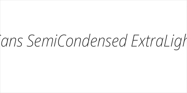Noto Sans SemiCondensed ExtraLight Italic Logo