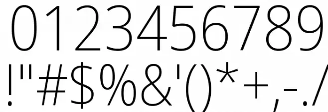 Noto Sans SemiCondensed ExtraLight Font OTHER CHARS