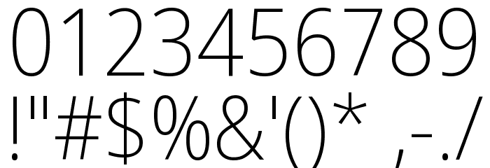 Noto Sans SemiCondensed ExtraLight Font OTHER CHARS