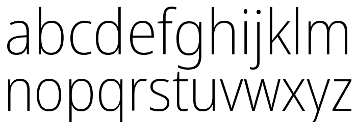 Noto Sans SemiCondensed ExtraLight Font LOWERCASE