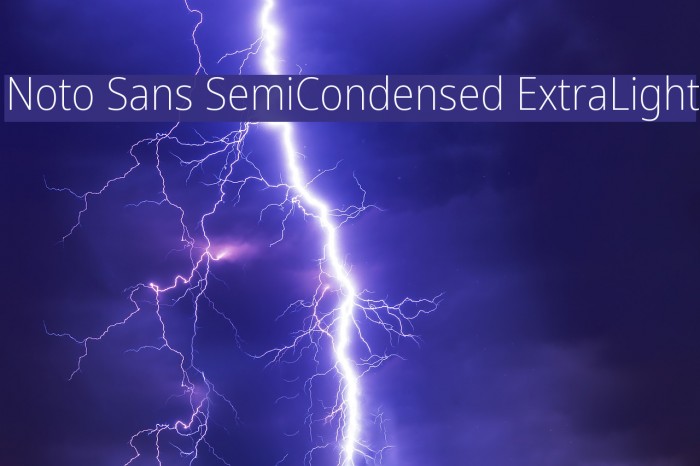 Noto Sans SemiCondensed ExtraLight Font examples