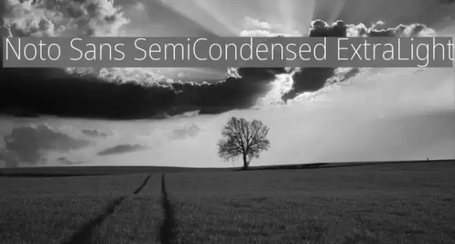Noto Sans SemiCondensed ExtraLight Font examples