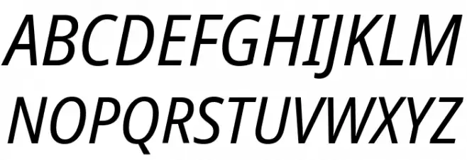 Noto Sans SemiCondensed Italic Fonte MAIÚSCULAS
