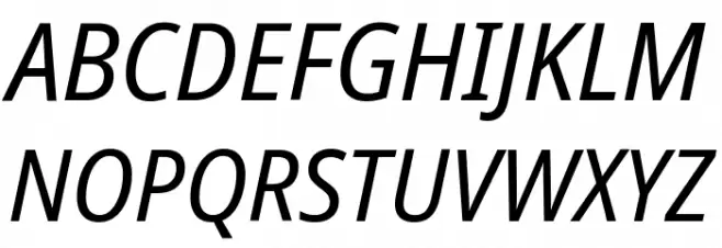 Noto Sans SemiCondensed Italic Fonte MAIÚSCULAS