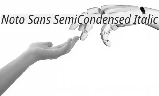 Noto Sans SemiCondensed Italic Font examples