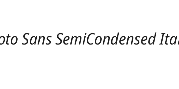 Noto Sans SemiCondensed Italic Logo