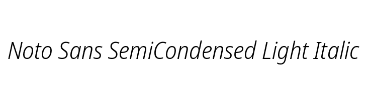 Noto Sans SemiCondensed Light Italic  Fuentes Gratis Descargar