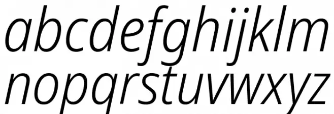 Noto Sans SemiCondensed Light Italic फ़ॉन्ट लोअरकेस