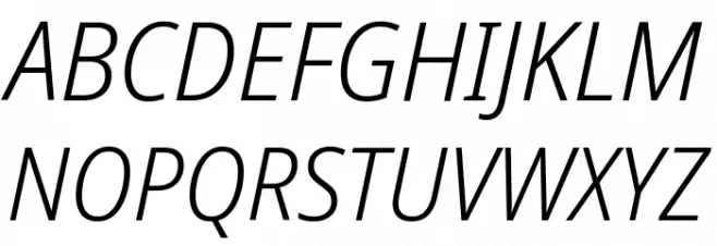 Noto Sans SemiCondensed Light Italic Fonte MAIÚSCULAS