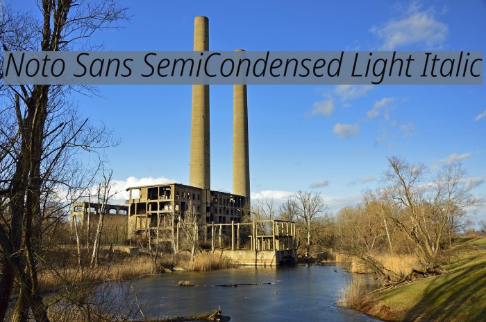 Noto Sans SemiCondensed Light Italic Font examples