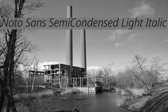 Noto Sans SemiCondensed Light Italic Font examples