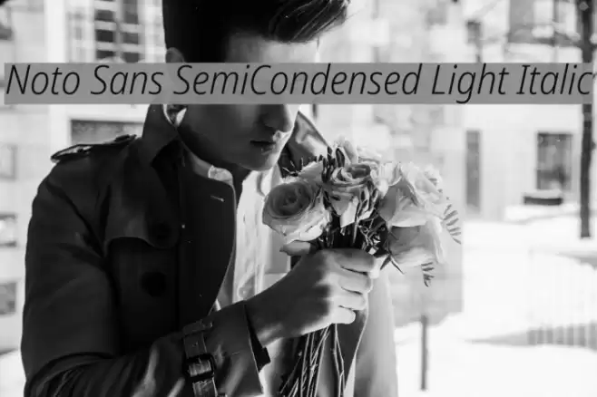 Noto Sans SemiCondensed Light Italic Font examples