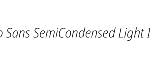 Noto Sans SemiCondensed Light Italic Logo