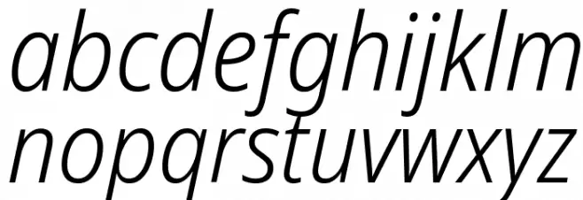 Noto Sans SemiCondensed Light Italic फ़ॉन्ट लोअरकेस