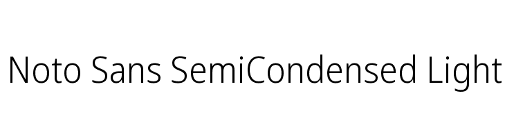 Noto Sans SemiCondensed Light  font caratteri gratis