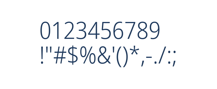Noto Sans SemiCondensed Light Other Characters