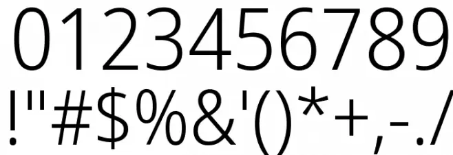 Noto Sans SemiCondensed Light Font OTHER CHARS