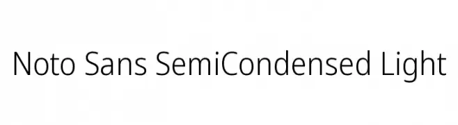 Noto Sans SemiCondensed Light  Frei Schriftart Herunterladen