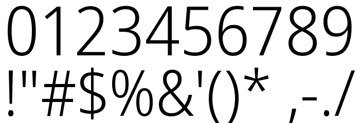 Noto Sans SemiCondensed Light Font OTHER CHARS