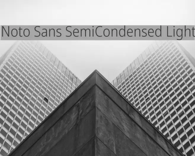 Noto Sans SemiCondensed Light Font examples