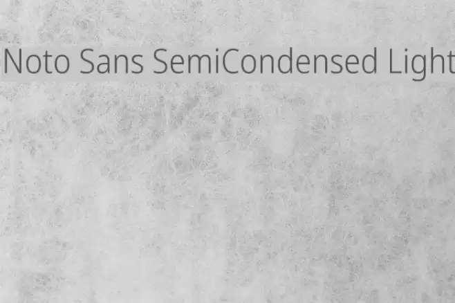 Noto Sans SemiCondensed Light Font examples