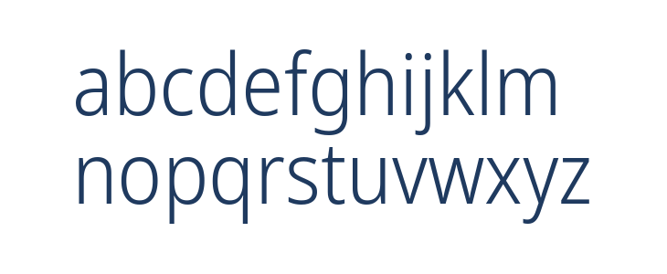 Noto Sans SemiCondensed Light Lowercase