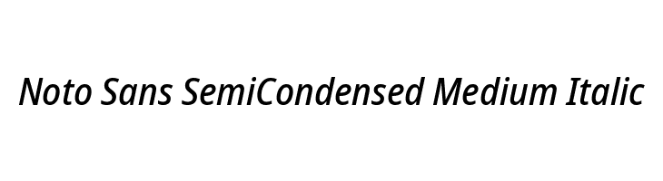Noto Sans SemiCondensed Medium Italic  免费字体下载