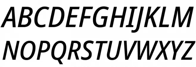 Noto Sans SemiCondensed Medium Italic Polices MAJUSCULES
