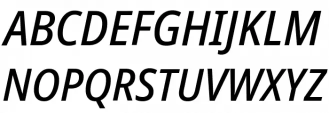 Noto Sans SemiCondensed Medium Italic Fonte MAIÚSCULAS