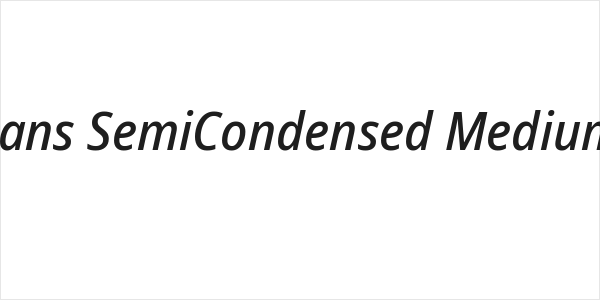 Noto Sans SemiCondensed Medium Italic Logo