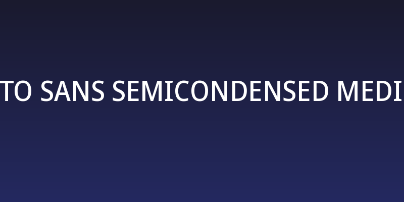Noto Sans SemiCondensed Medium Social Header