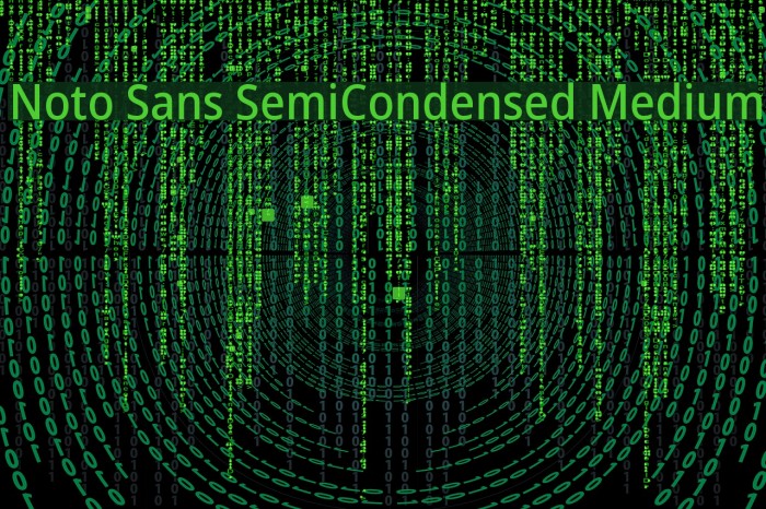Noto Sans SemiCondensed Medium Font examples