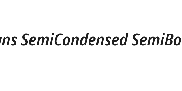 Noto Sans SemiCondensed SemiBold Italic Logo