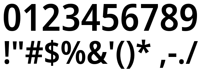 Noto Sans SemiCondensed SemiBold Font OTHER CHARS
