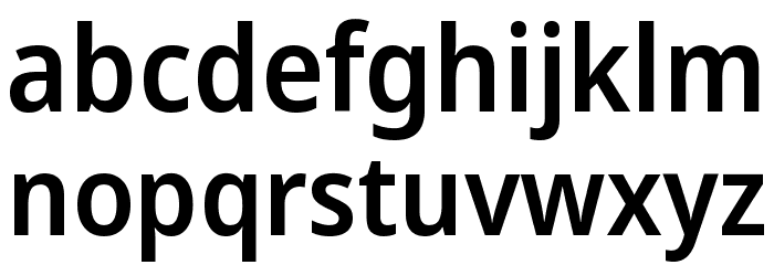 Noto Sans SemiCondensed SemiBold Font LOWERCASE