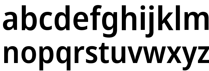 Noto Sans SemiCondensed SemiBold Font LOWERCASE
