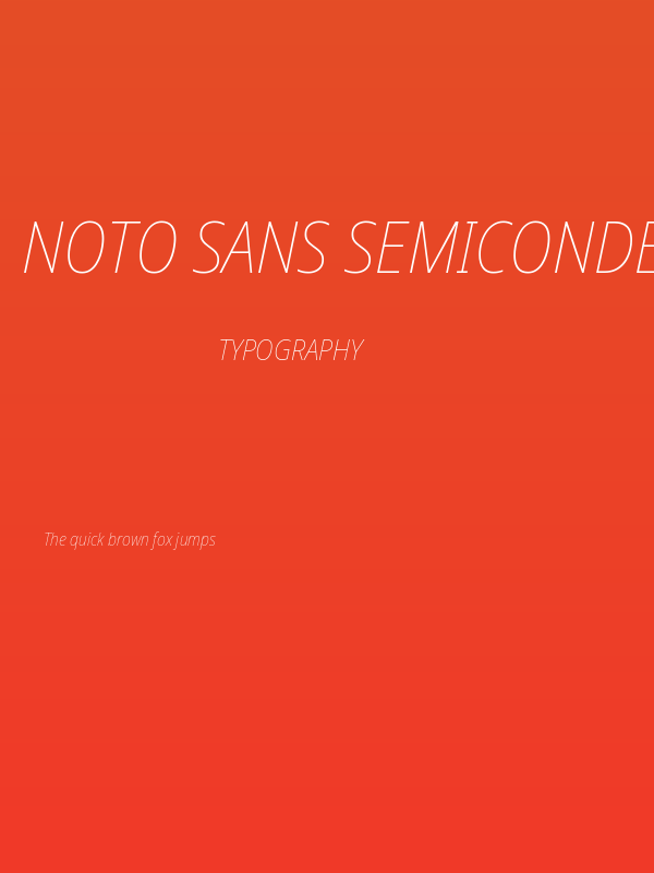 Noto Sans SemiCondensed Thin Italic Poster