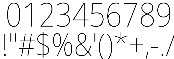 Noto Sans SemiCondensed Thin Font OTHER CHARS